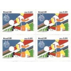 1S - SC C-1662 Qdr Clubes Futebol Br III , S C Bahia 1989 Mint