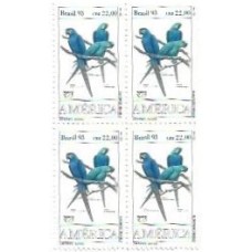 1S - SC C-1865 Qdr Fauna em Extinção, Araras 1993 Mint