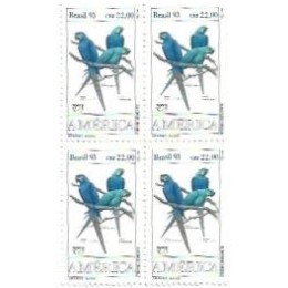 1S - SC C-1865 Qdr Fauna em Extinção, Araras 1993 Mint