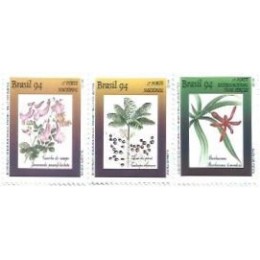 1S - SC C-1890/92 Série Flora Caroba/Açai/Barbacenia 1994 Mint