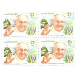 1S - SC C-3290 Qdr Papa Francisco, JMJ 2013 Mint