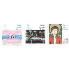 1S - SC C-0710/11/12 Série Dia Criança, Pinutras 1971 Mint